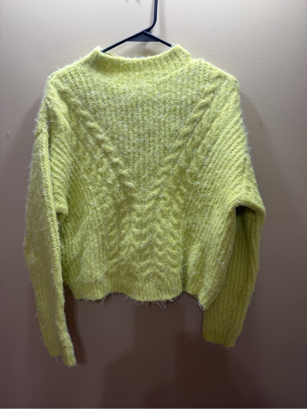 Universal Thread Lime Cable Knit Turtleneck Sweater